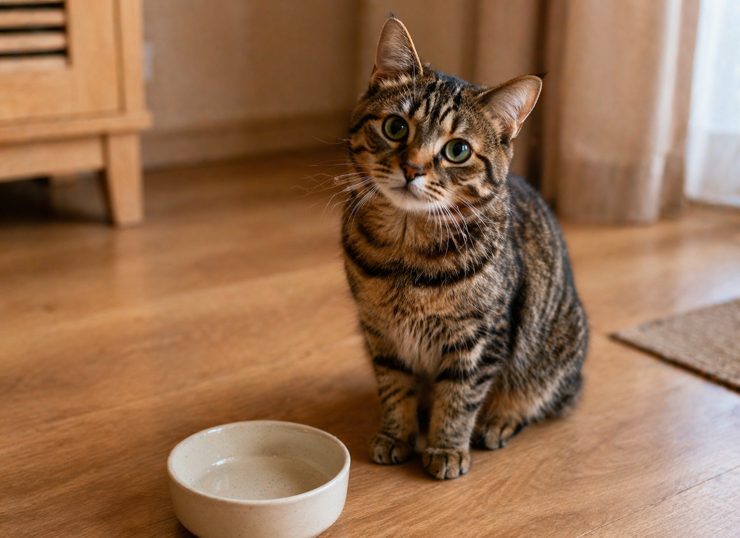 Pisica nu mănâncă